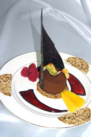 chocolate mousse dessert. Raspberry Chocolate Mousse