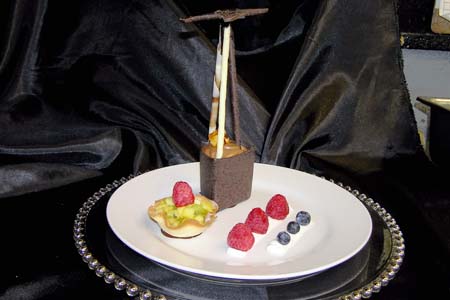 Chocolate Mousse with Star Fruit Salsa