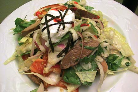 Duck Salad with Poached Egg